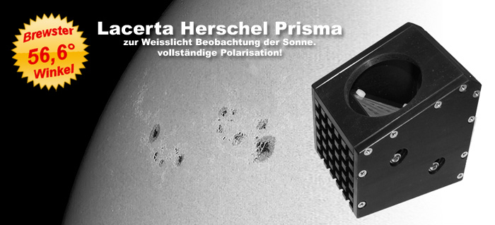 Herschel-LAC1 | LACERTA Herschel prism with Brewster angle, incl